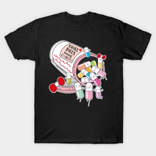 chill pills cute pills cartoon T-Shirt